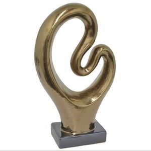 Three Hands Gold-colored Ceramic Abstract Table
Top Sculpture